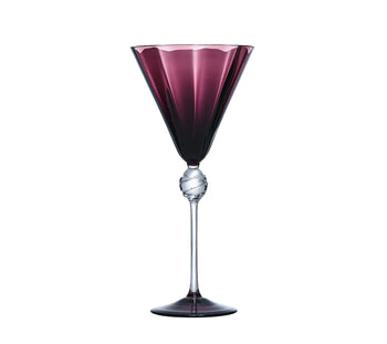 Kim Seybert Glass: Daphne Wine Glass in Amethyst, Set of 4